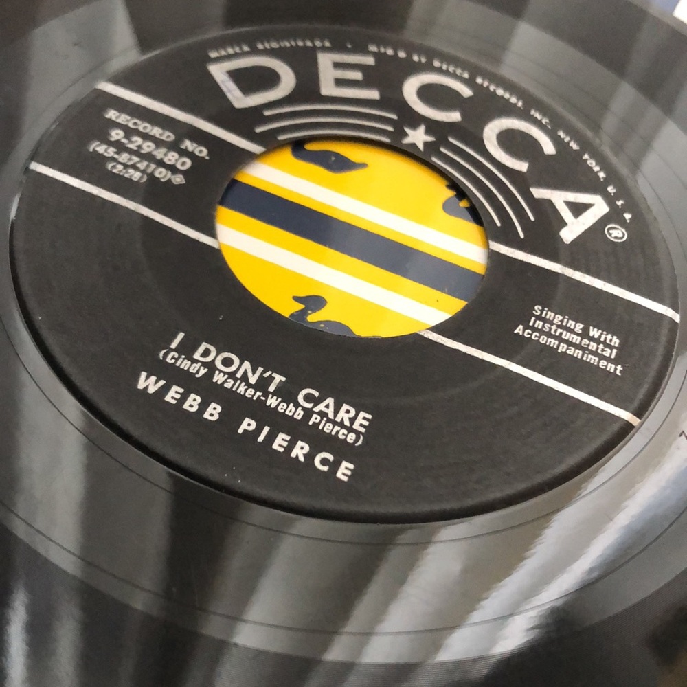 Webb Pierce Your Good For Nothing Heart Vinyl 45 Record '55